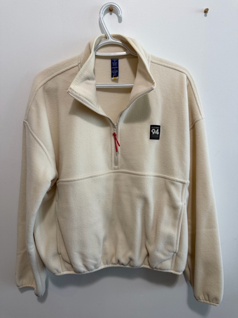 Old Navy Cream Quarter-Zip Fleece Pullover